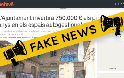 Comunicat de l’ECVA Can Batlló en referència a la noticia de btv Publicada el divendres, 23 de febrer del 2024